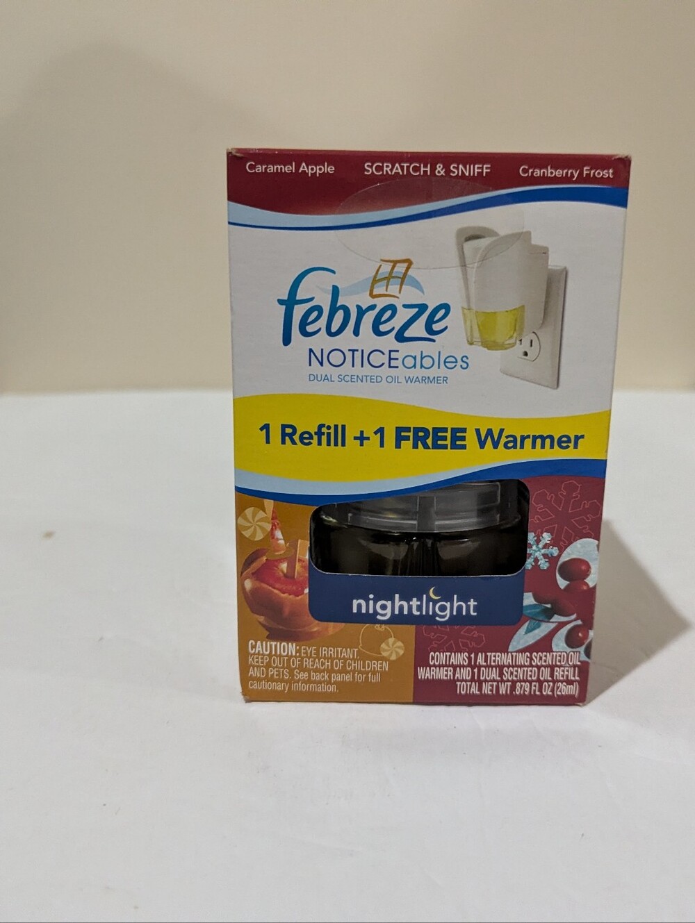 NEW Febreze Air Freshener And Warmer. Caramel Apple And Cranberry Frost Scent By